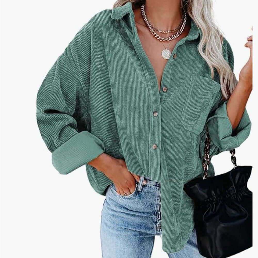 Women's Corduroy Button Down - Size Small